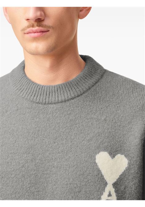 Maglione ami de coeur in grigio AMI Paris - uomo AMI PARIS | UKS836KN0135058